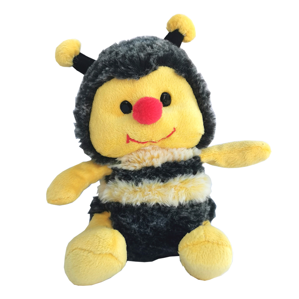 Peluche abeille noire et jaune