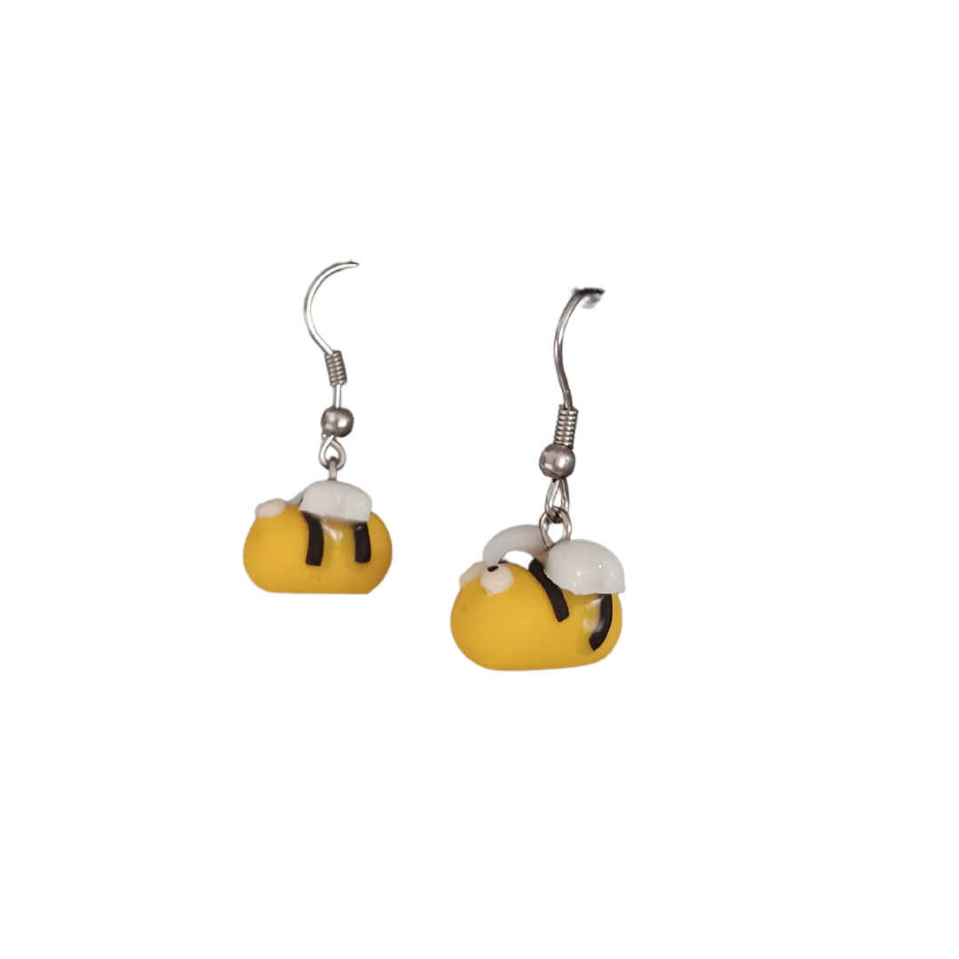 Boucles d'oreilles Fimo Abeilles